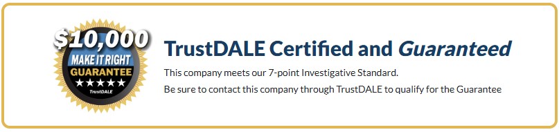 All Weather Renovations TrustDALE Certified and Guaranteed