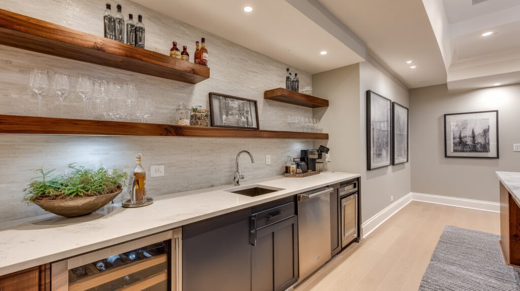 Basement Bathrooms and Wet Bar Additions