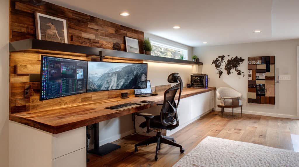 Custom Home Basement Office Solutions