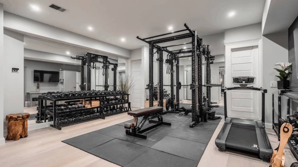 Home Basement Gym and Wellness Spaces