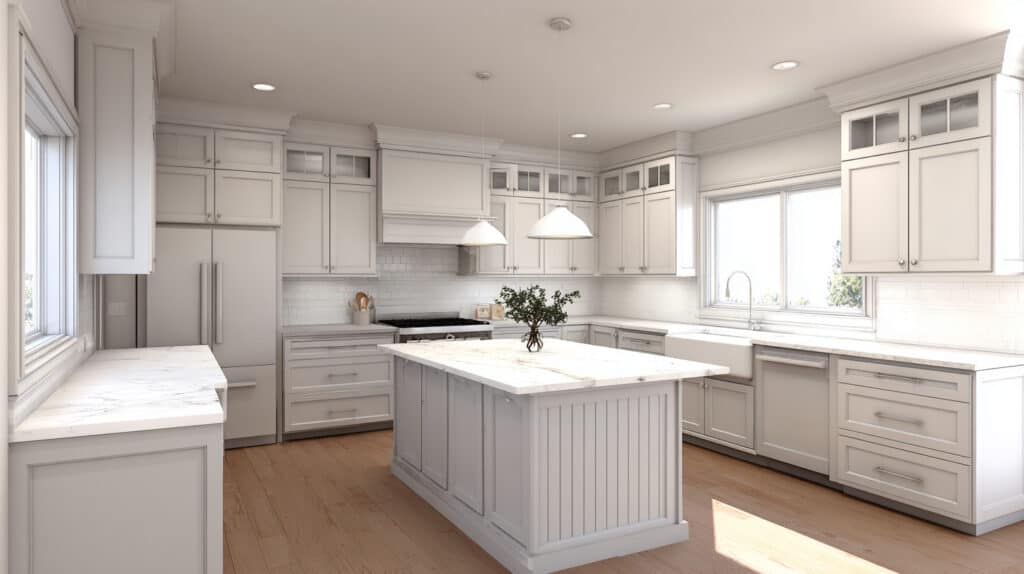 L-Shaped Kitchen with Corner Storage Solutions
