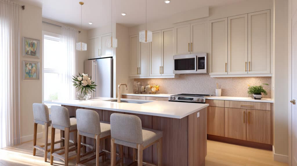 Two-Tone Kitchen Cabinets with Contrasting Colors
