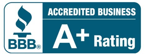 BBB A+ Rated Certification Logo for All Weather Renovations in Atlanta.